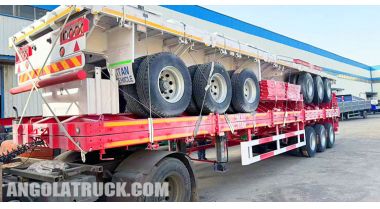 3 Axle Drop Side Trailer Exported to Angola