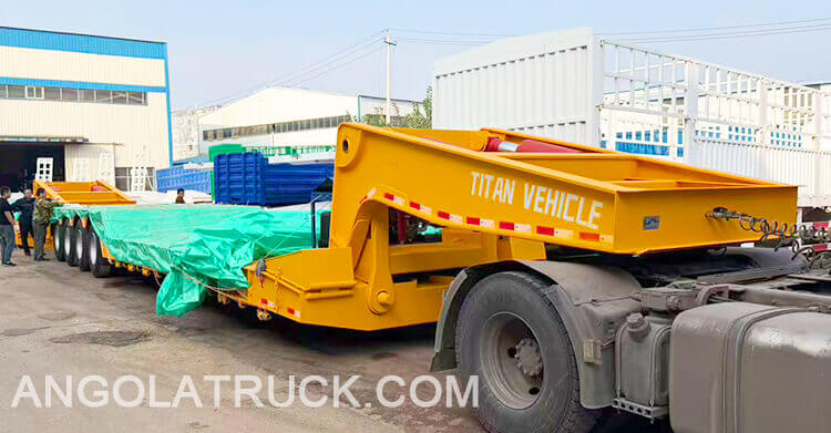 4 Axle 120 ton Removable Gooseneck Trailer for Sale in Angola