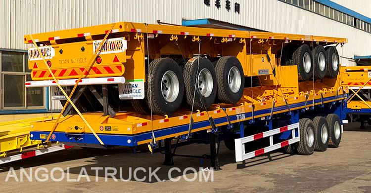 3 Axle Flatbed Truck Trailer for Sale in Angola