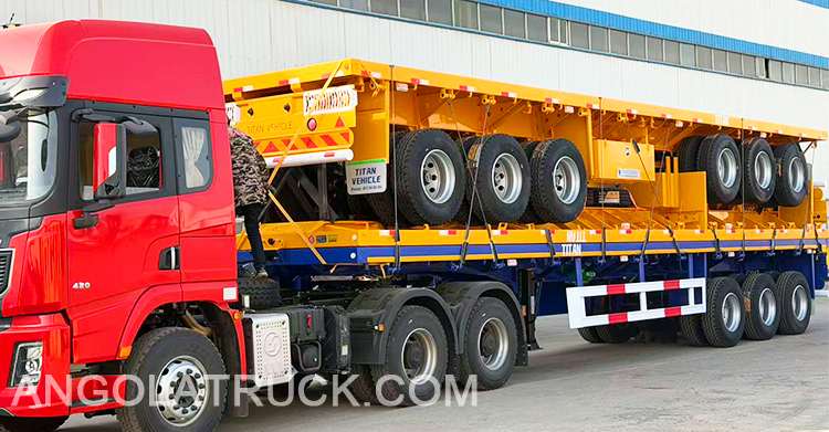 3 Axle Flatbed Truck Trailer for Sale in Angola