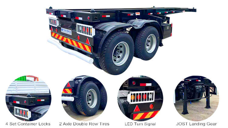 20 Ft Container Trailer | Skeletal Semi Trailer for Sale in Angola Luanda