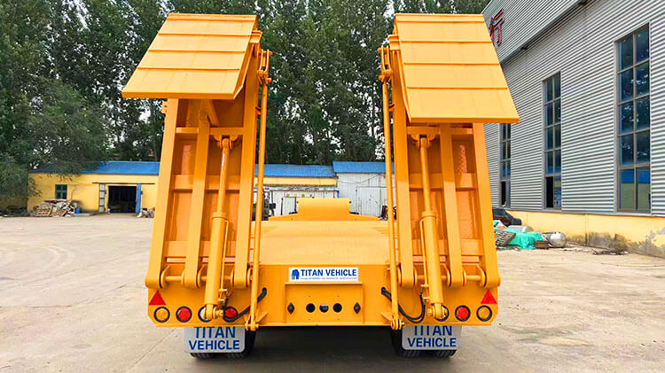 Low Bed Truck | 4 Axle 80 Ton Hydraulic Low Bed Truck for Sale in Angola