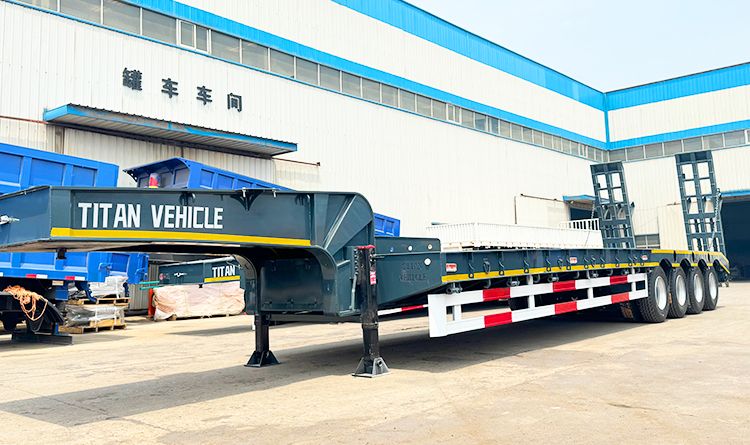 100 Ton Low Bed Trailer Truck for Sale in Angola