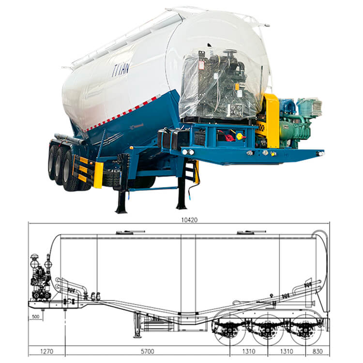 Bulk Cement Semi Trailer for Sale in Luanda Angola