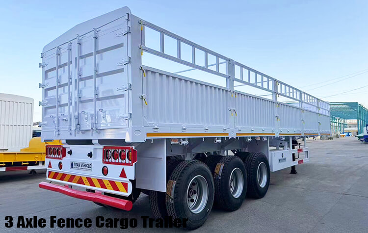 3 Axle 60 Ton Fence Semi Trailer for Sale in Angola