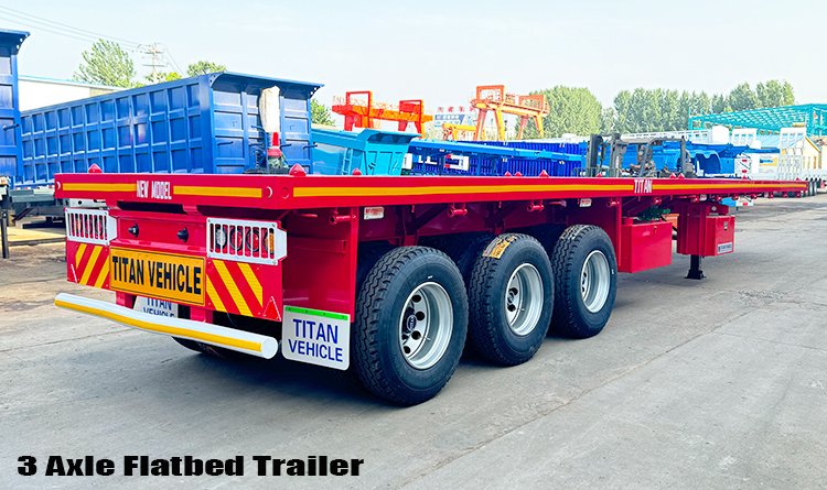3 Axle 40 Ft Flatbed Semi Trailer for Sale in Angola