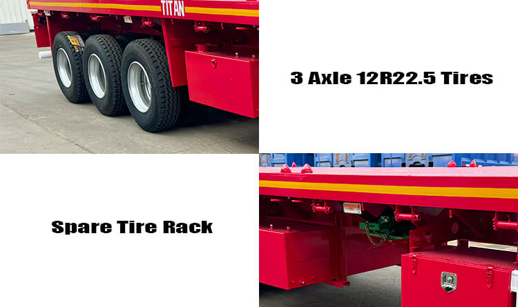 3 Axle 40 Ft Flatbed Semi Trailer for Sale in Angola