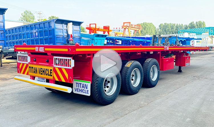 3 Axle 40 Ft Flatbed Semi Trailer for Sale in Angola