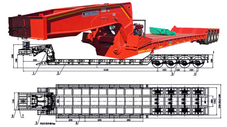 100 Ton Removable Gooseneck Trailer for Sale in Angola