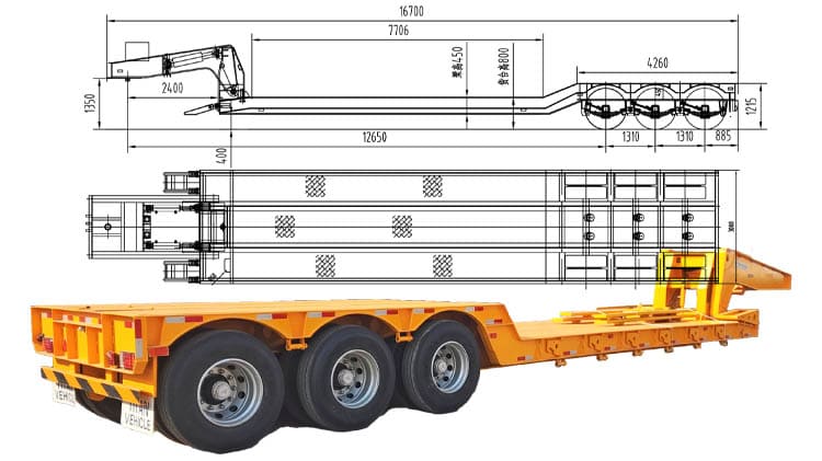 3 Axle Lowboy Trailer for Sale in Angola Luanda