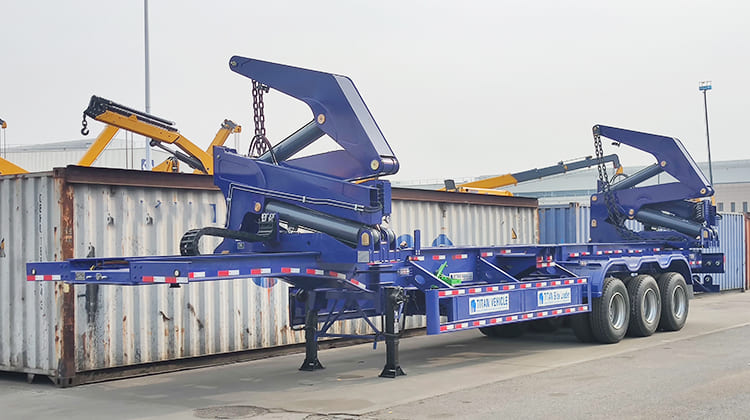 Tri Axle Container Side Lifter Trailer Truck for Sale in Angola
