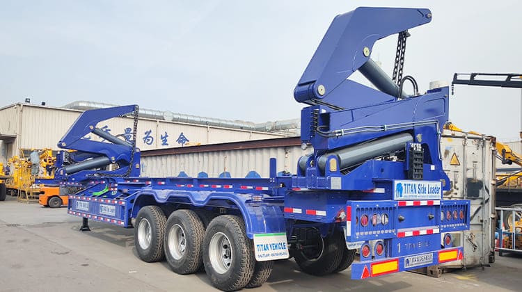 Tri Axle Container Side Lifter Trailer Truck for Sale in Angola