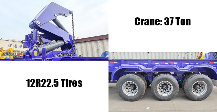 Tri Axle Container Side Lifter Trailer Truck for Sale in Angola