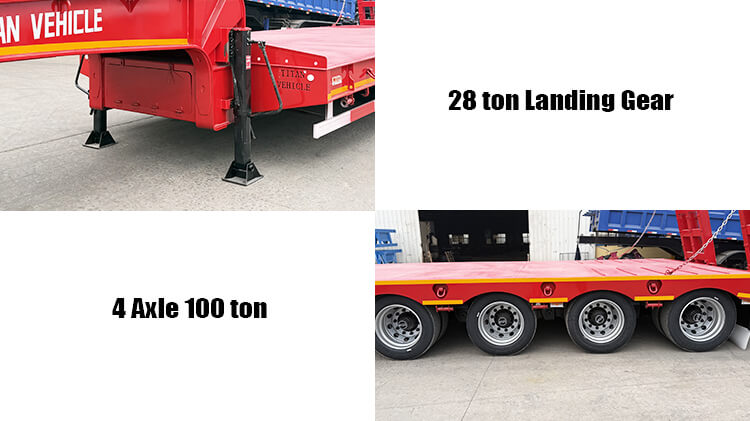 4 Axle 100 ton Lowbed Trailer for Sale Price in Angola