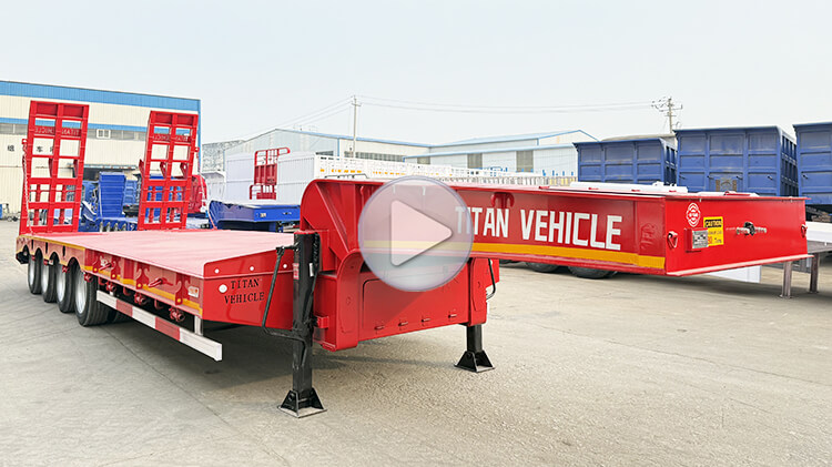 4 Axle 100 ton Lowbed Trailer for Sale Price in Angola