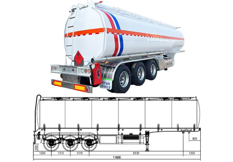 3 Axle 45000 Liters Diesel Tanker Trailer for Sale in Angola