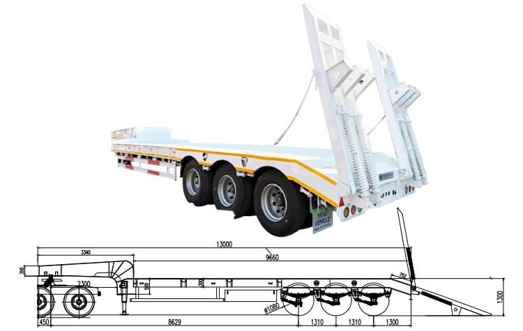 3 Axle Low Loader Trailer Truck for Sale in Angola