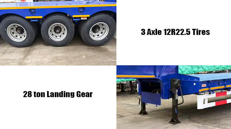 3 Axle Low Bed Semi Trailer Truck for Sale in Angola