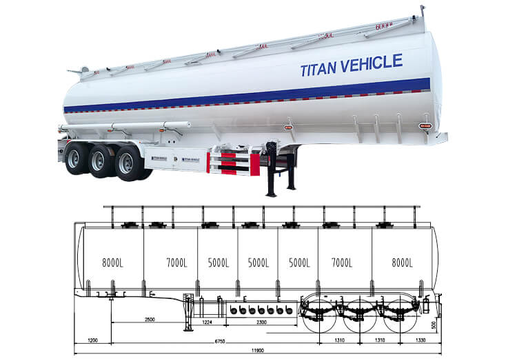3 Axle Semi Fuel Tanker Trailer for Sale in Angola