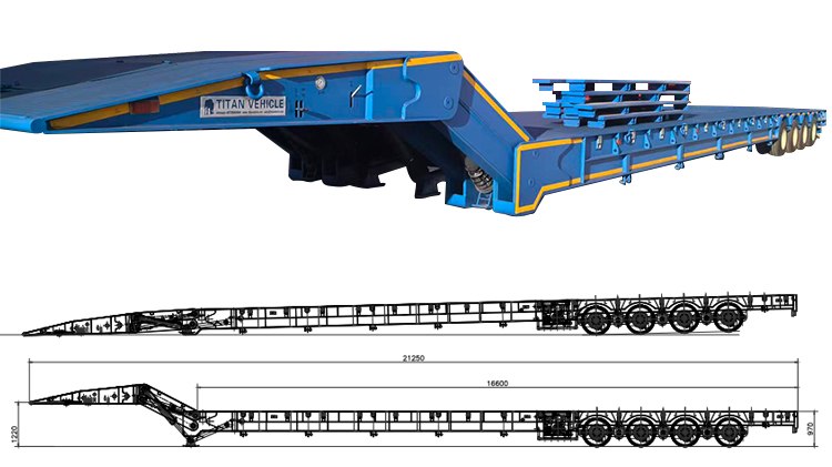 4 Line 8 Axle Folding Gooseneck Trailer for Sale in Angola