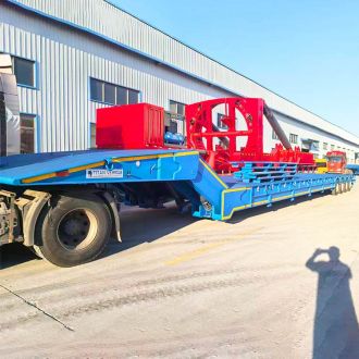 4 Line 8 Axle Folding Gooseneck Trailer